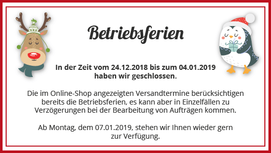 Betriebsferien